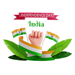 3D illustration of pride india independence day