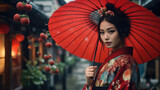 A culturally proud Japanese woman embracing her identity and ethnicity with grace. AI generated