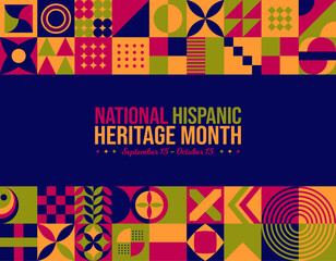 national hispanic heritage month abstract background. september 15 to october 15 awareness celebrati