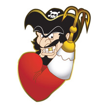 Captain Pirate With Gold Hook