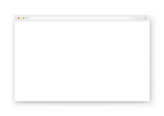 Wall Mural - web browser window design in white on a light background. an empty layout of the website's computer 