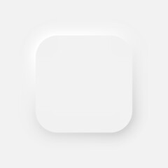 Wall Mural - square button with rounded edges on a white background. user interface elements in the style of neum