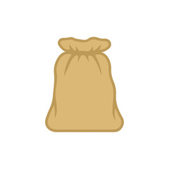 Knotted sack icon. Vector illustration. Flat design.	