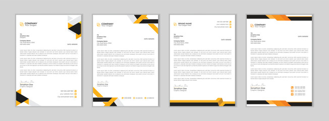 modern creative & clean business style letterhead bundle. modern and minimalist company business let