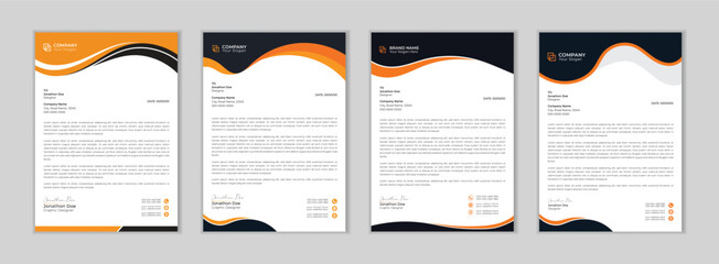 Wall Mural - Modern Creative & Clean business style letterhead bundle. Modern and minimalist Company business
letterhead template. Clean and professional corporate company business letterhead design. Letterhead 