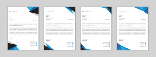 Wall Mural - modern creative & clean business style letterhead bundle. modern and minimalist company business let