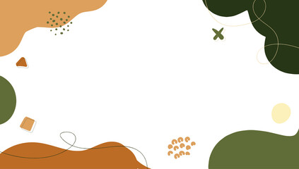  Minimalist and Modern Organic Abstract Geometric Shape Memphis Flat Background Design Vector Illustration