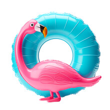Flamingo Swimming Ring Isolated On Transparent Background, Png