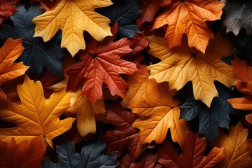 Wall Mural - multicolored leaves. generative ai