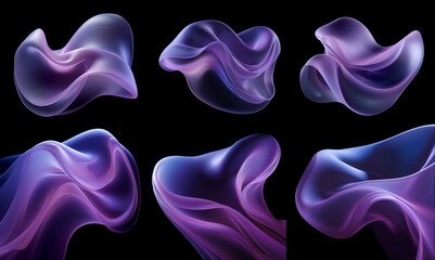 Wall Mural - beautiful transparent flying silk cloth. for beauty, cosmetics. airy, soft, elegant wavy feeling iso
