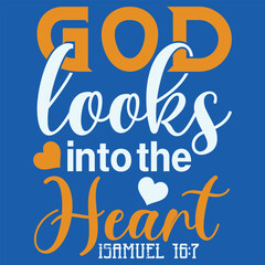 Wall Mural - God Is The Strength Of My Heart Christian Tshirt