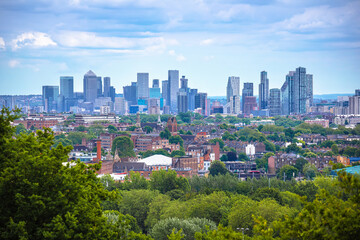 Wall Mural - City of London skyline view from Hampstead Heath