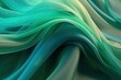 latar belakang tekstil tembus hijau dengan pusaran dinamis dan efek gelombang