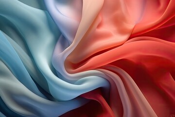 red and blue translucent fabric