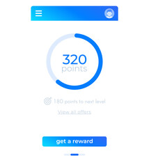 Reward app, mobile ui design