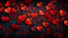 Masses Of Valentine's Day Hearts Background Wallpaper