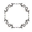 © Kathy  - Floral flower frame images line doodle png.