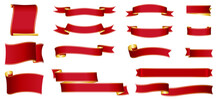 Red Ribbon Banner Design Material
