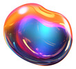 Abstract colorful 3d bubble isolated.