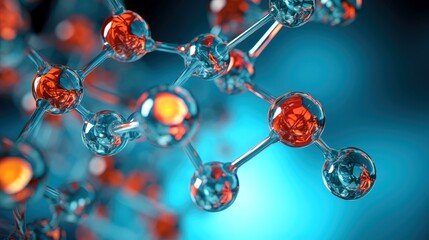 Medical studies of molecular structures. Science in the service of human. Technologies of the future in our life. molecule of medicine model, Generative AI illustration