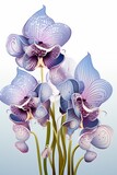 Fototapeta Storczyk - Colorful orchids. Generative AI