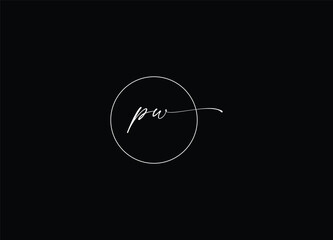 PW initial Letter logo design and  monogram logo