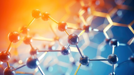 Medical studies of molecular structures. Science in the service of human. Technologies of the future in our life. molecule of medicine model, Generative AI illustration