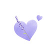 Purple heart with lavender
