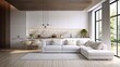 © VERTEX SPACE - Home interior design showcase Modern contemporary living area with naatual light interior cozy mood and tone scheme house beautiful ideas for home improvement background,ai generate
