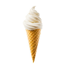Ice Cream Cone Png On  Isolated White Background 