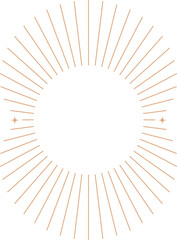 Sticker - Linear Boho Aesthetic Sun Icon