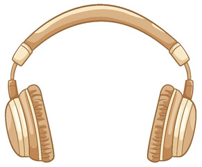 Wall Mural - Headphone gadget cartoon isolated