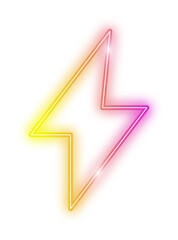 Wall Mural - lightning neon sign icon