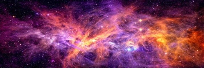 Wall Mural - image of an expanding universe. shot from far away with many colours, beautiful, ai generative