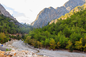 Poster - View of a mountain river in Kesme Bogaz canyon, Antalya province in Turkey