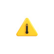 © vect-bait - Alert or Warning signs 3d rendering of alert isolated on a transparent background