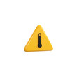 © vect-bait - Alert or Warning signs 3d rendering of alert isolated on a transparent background