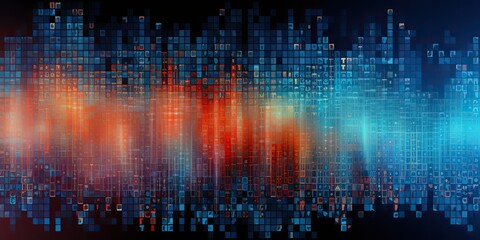 Wall Mural - ai generated. ai generative. data science coding programming work business technology abstract backg