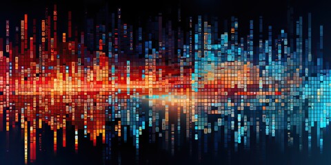 Wall Mural - ai generated. ai generative. data science coding programming work business technology abstract backg