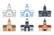 Church icon symbol template for graphic and web design collection logo vector illustration