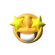 © vect-bait - Yellow emoji  love emoticons faces with facial expressions 3D stylized Emoji icons