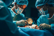 © ADDICTIVE STOCK - Close up view of team of surgeons in operating room. Generative AI.