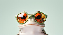 Smart Looking Frog Looking Into Camera (Generative AI)