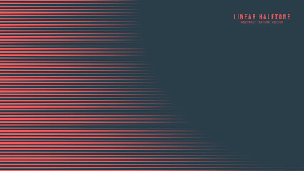 Linear Half Tone Graphic Pattern Vector Smooth Border Red Black Stylish Abstraction. Retrowave Synthwave Retro Futurism Design Minimalistic Art Style Abstract Background. Halftone Textured Decoration