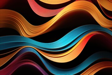 Abstraction In the style of wavy lines and organic shapes. AI generated