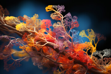 Aufkleber - An X-ray image highlighting the bronchial tree and the presence of any abnormalities or diseases. Generative AI technology.