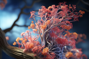Aufkleber - A medical animation demonstrating the movement of mucus in the bronchial tree and the role of cilia in clearing the airways.  Generative AI technology.