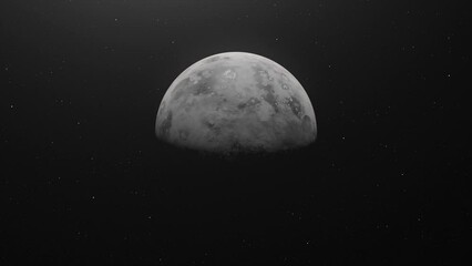 Wall Mural - Animation Of The Planet Mercury In Outer Space 