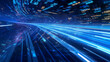 © Tony Baggett - Data stream background of the internet for global communication of a computer cloud based streaming service on a fast fibre neural network, computer Generative AI stock illustration