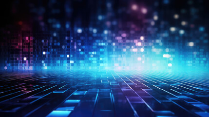 blue information data concept map, rectangular abstract technology science fiction background materi